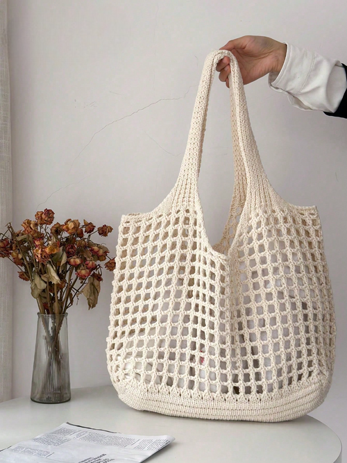 Bolso tote tejido