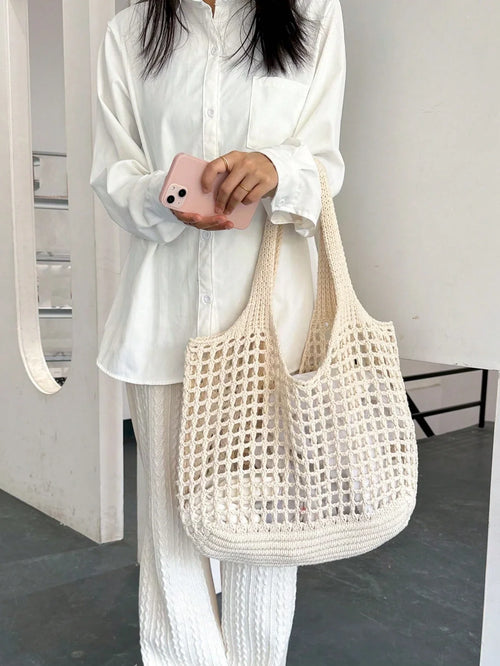 Bolso tote tejido