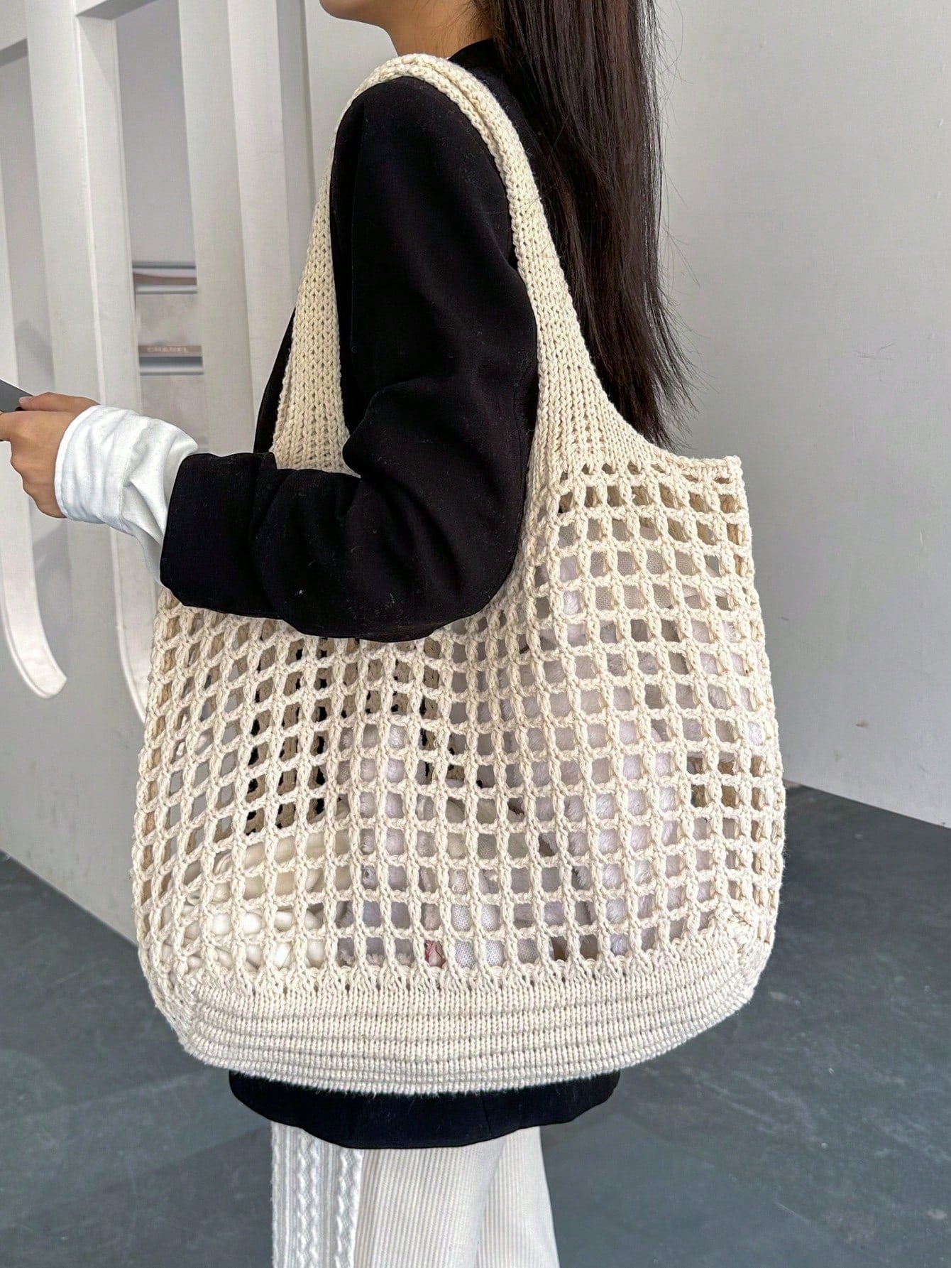 Bolso tote tejido