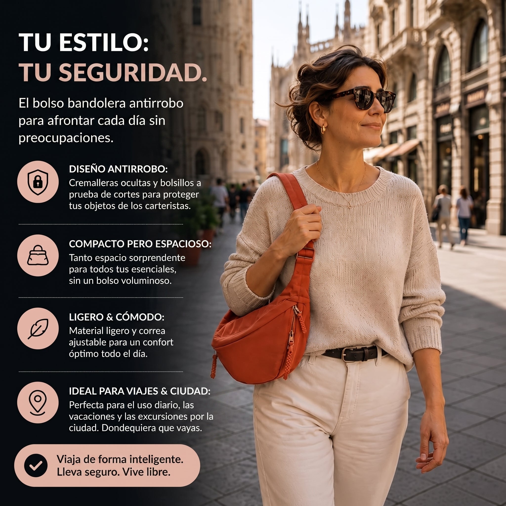 Gioia | Bolso de Hombro Naranja