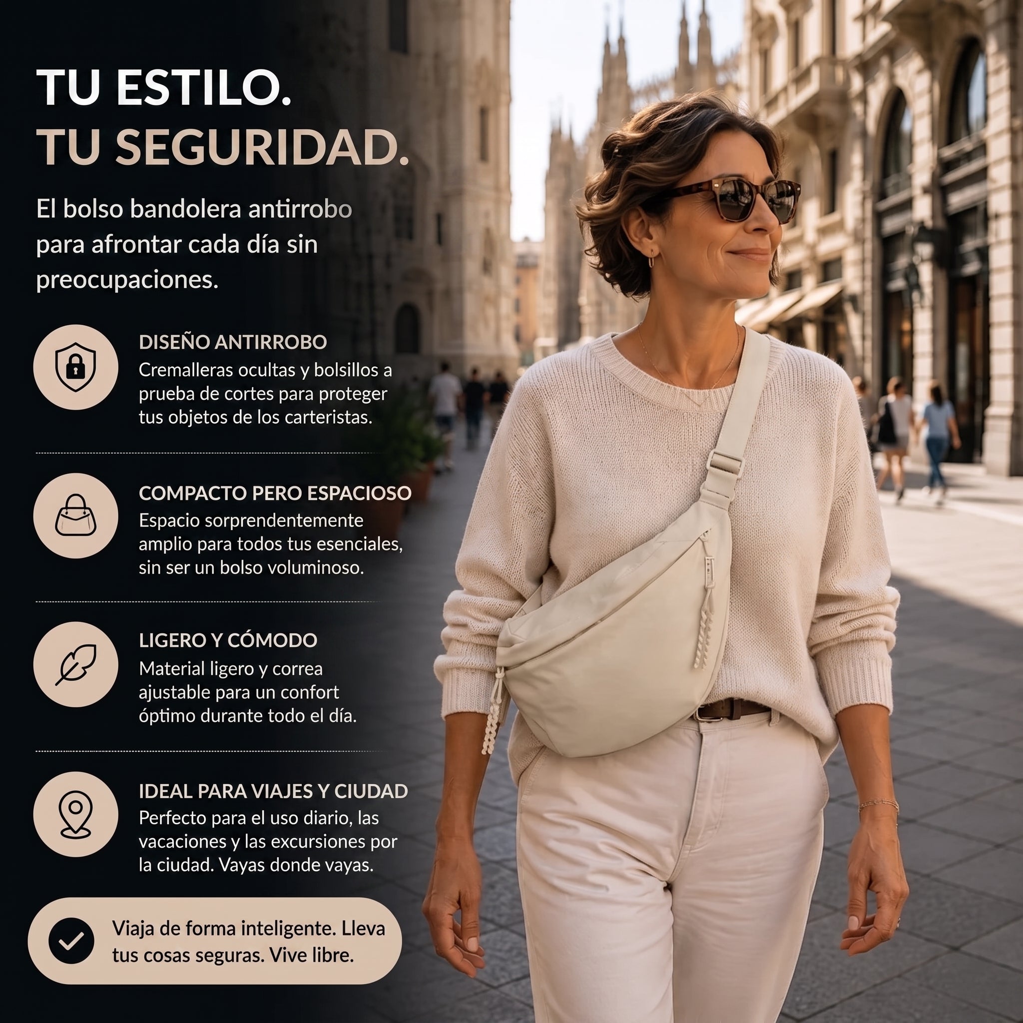 Elena | Bolso de Hombro Beige