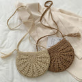 Bolso de hombro con aspecto de rafia